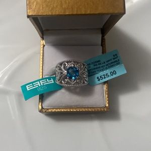 EFFY 1.72 ct t.w. London Blue Topaz & White Sapphire Ring